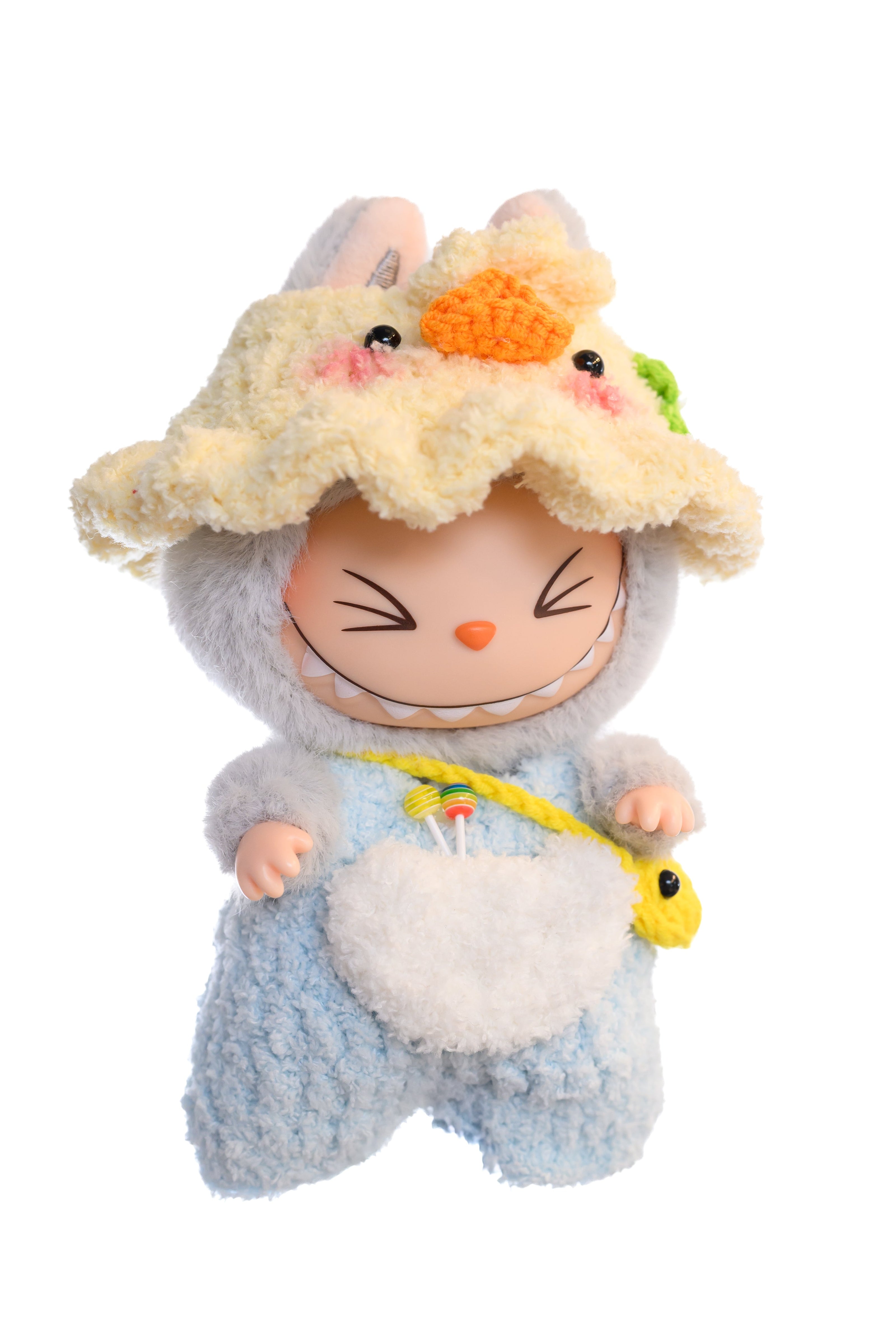 Handmade Labubu Outfit – Duck Edition