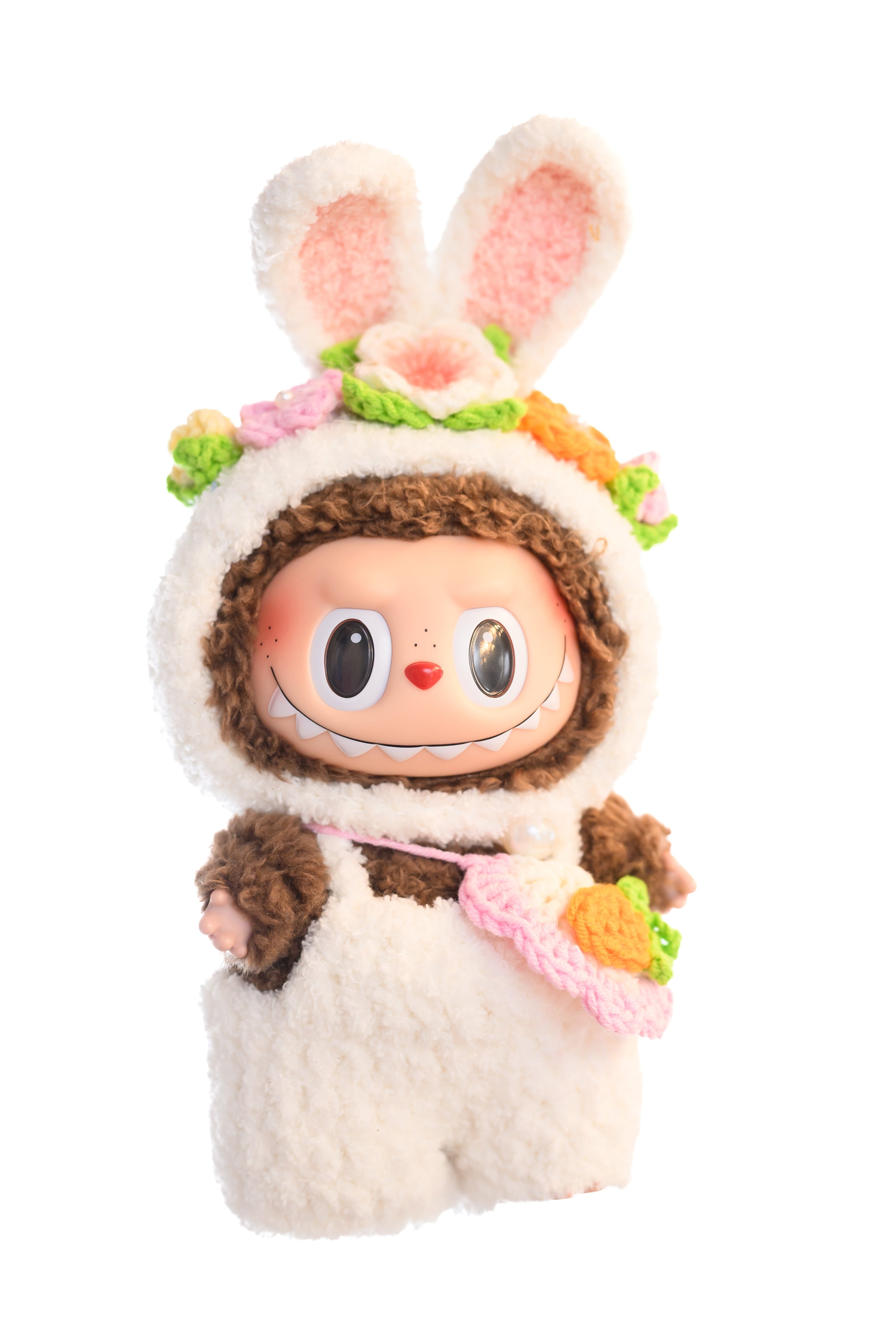 Handmade Labubu Outfit – White Bunny