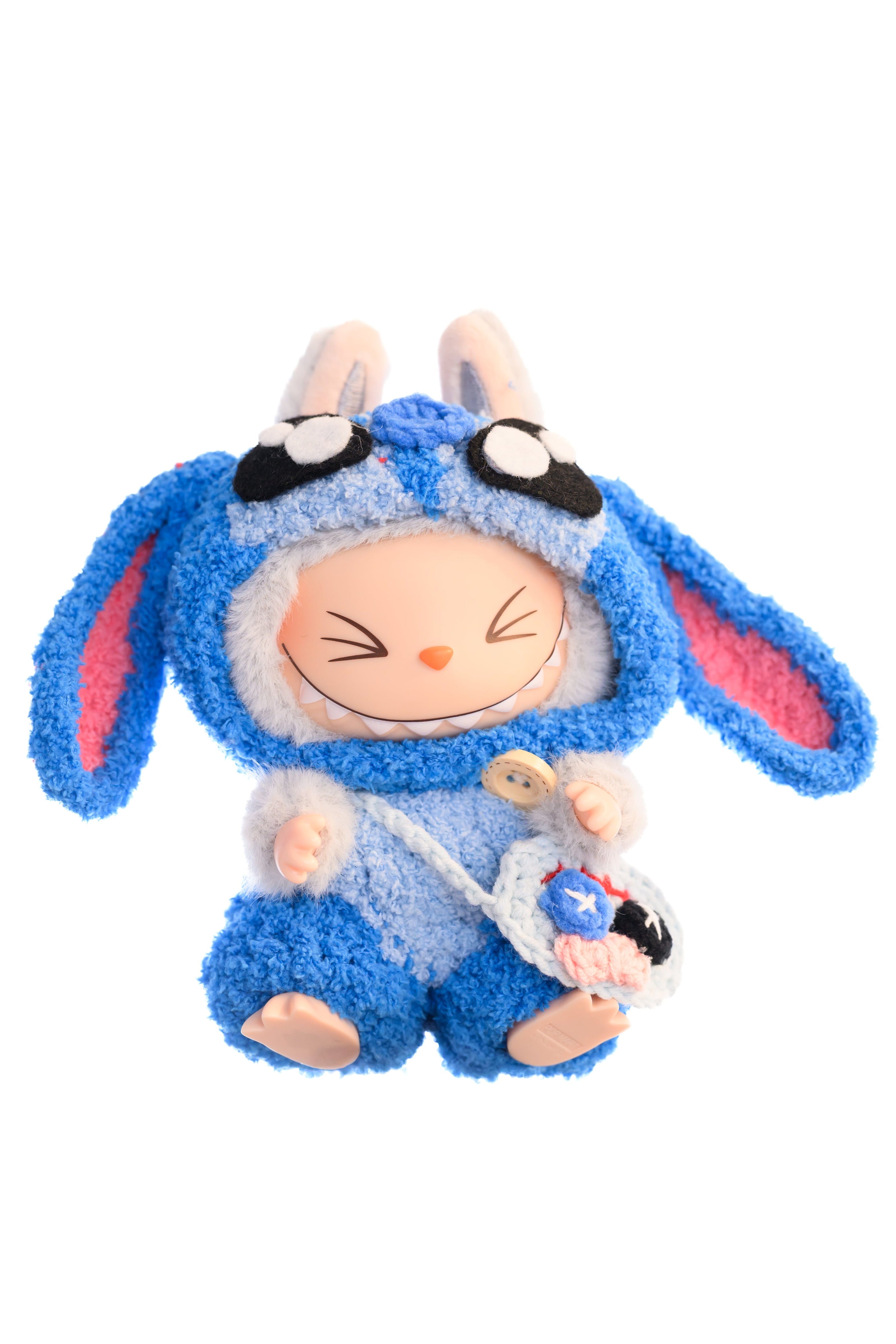 Handmade Labubu Outfit – Stitch Edition