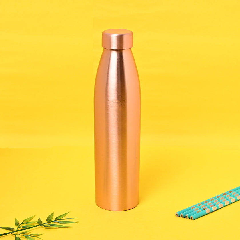 Sama Homes Pure Copper Water Bottle Plain Matt Finished Capacity  1000 ML