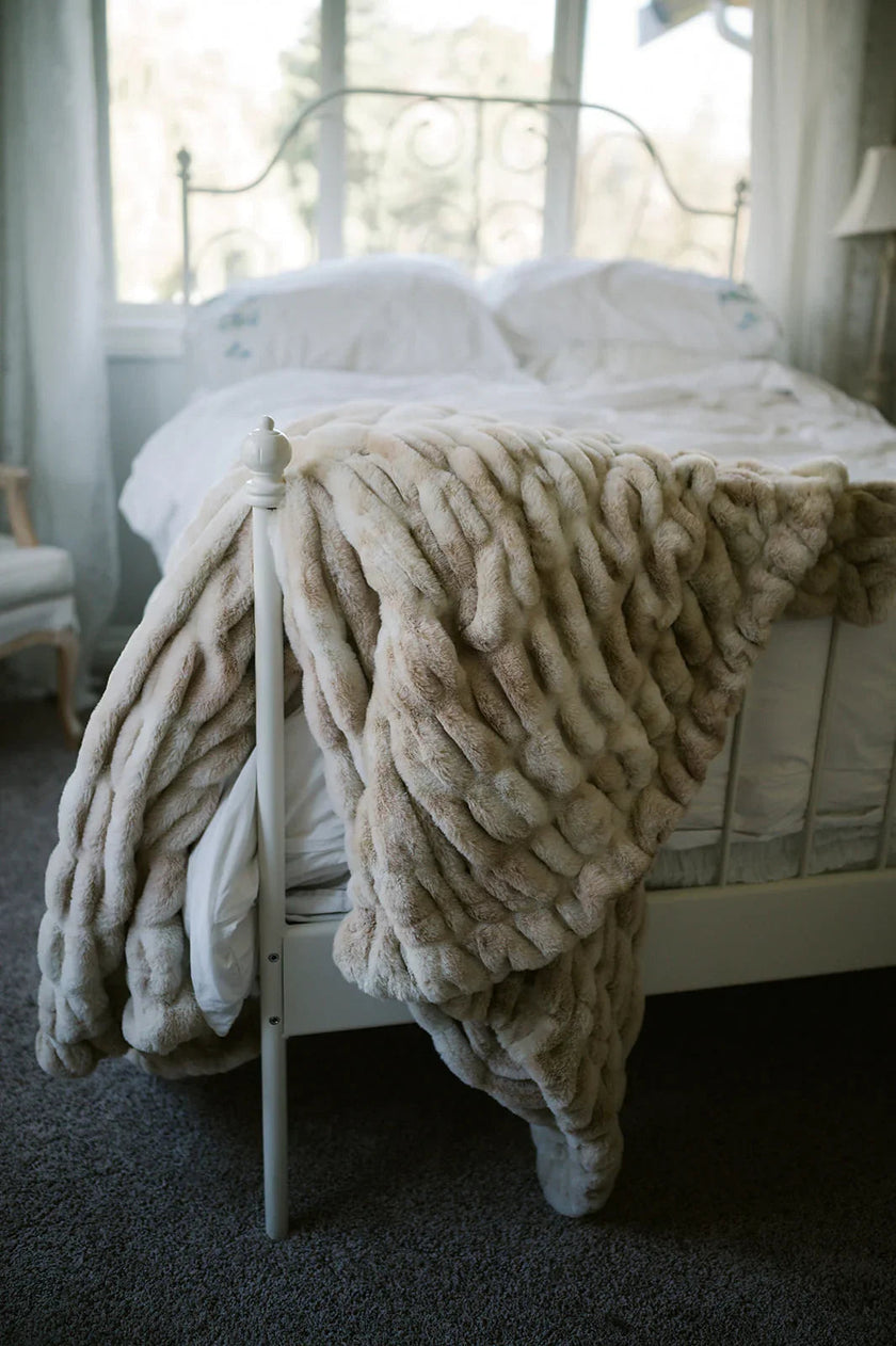Caramel Swirl Double-sided Minky Blanket
