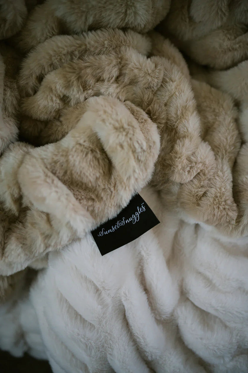 Cream Clouds Double-sided Minky Blanket