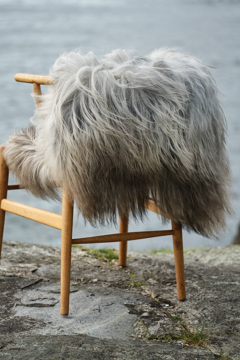 Natural Light Grey Icelandic Sheepskin