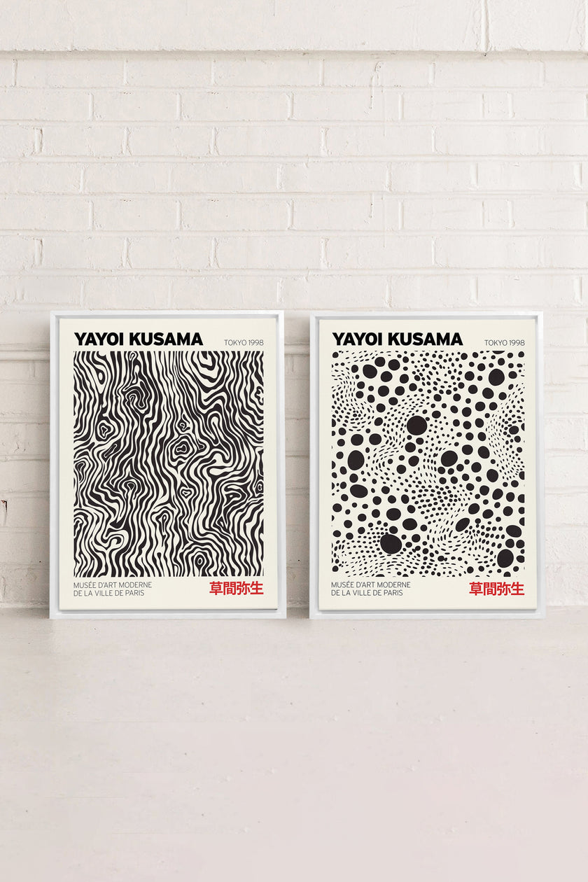 COMBINAISON KUSAMA (2 Oeuvres sur toile étirée)