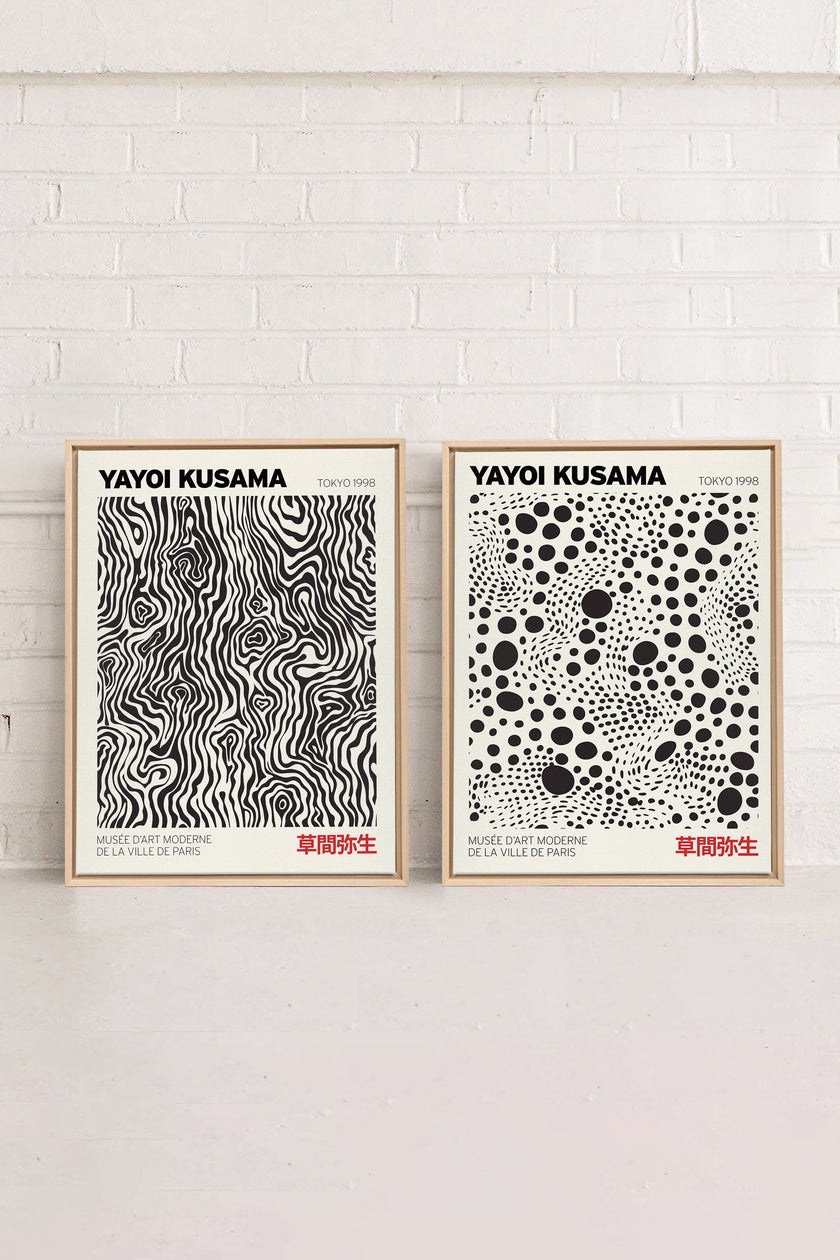 COMBINAISON KUSAMA (2 Oeuvres sur toile étirée)