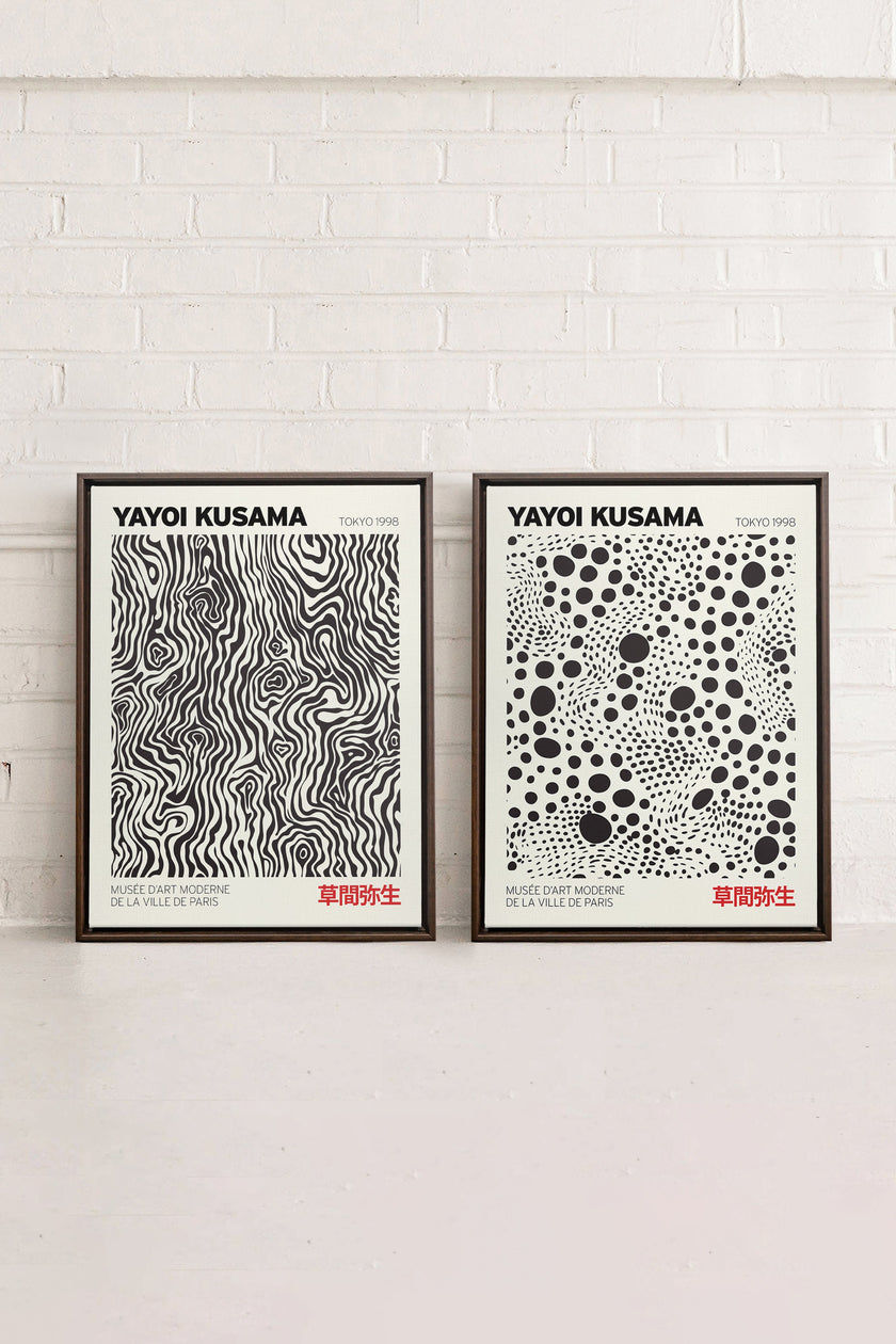 COMBINAISON KUSAMA (2 Oeuvres sur toile étirée)