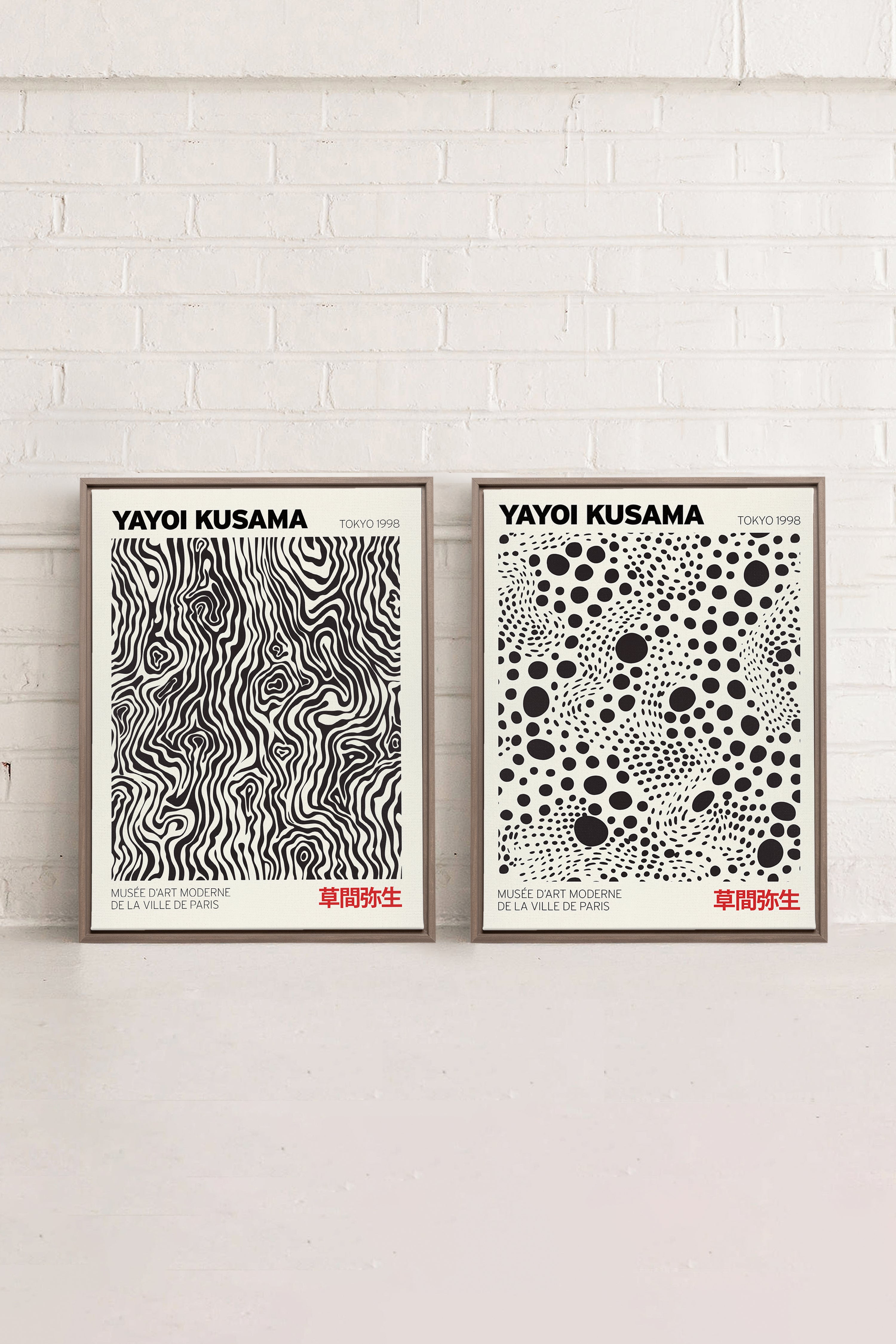COMBINAISON KUSAMA (2 Oeuvres sur toile étirée)