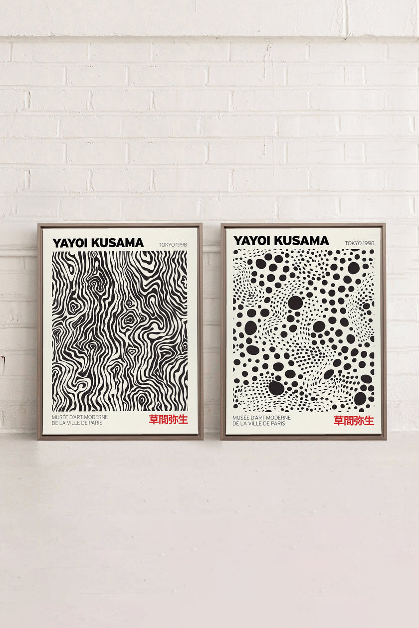 COMBINAISON KUSAMA (2 Oeuvres sur toile étirée)