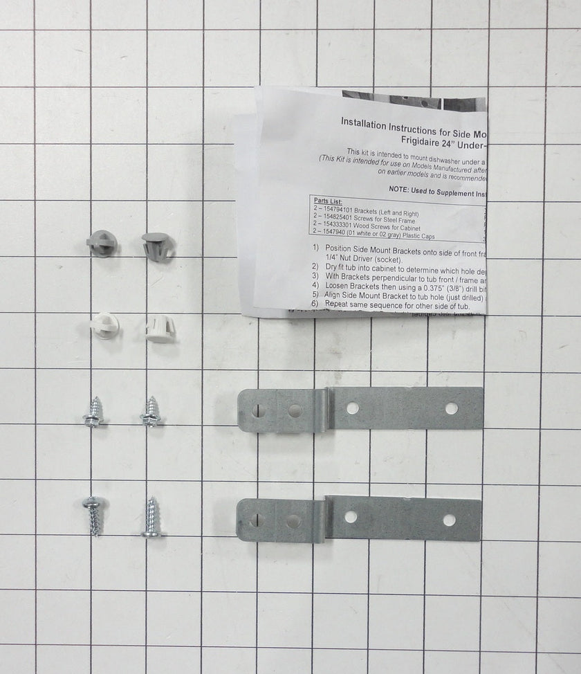 DWBRACKIT1 Side Mounting Kit for Frigidaire Dishwasher