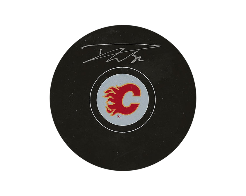 Dustin Wolf Autographed Calgary Flames Autograph Model Puck