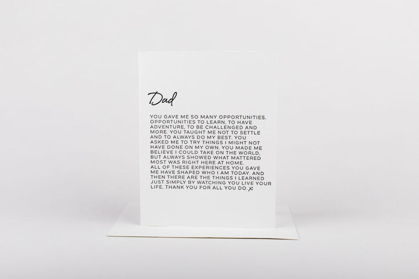 Dear Dad Card, Edition 2