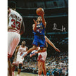 Damon Stoudamire Autographed Toronto Raptors Purple Dino Lay-Up  8x10 Photo