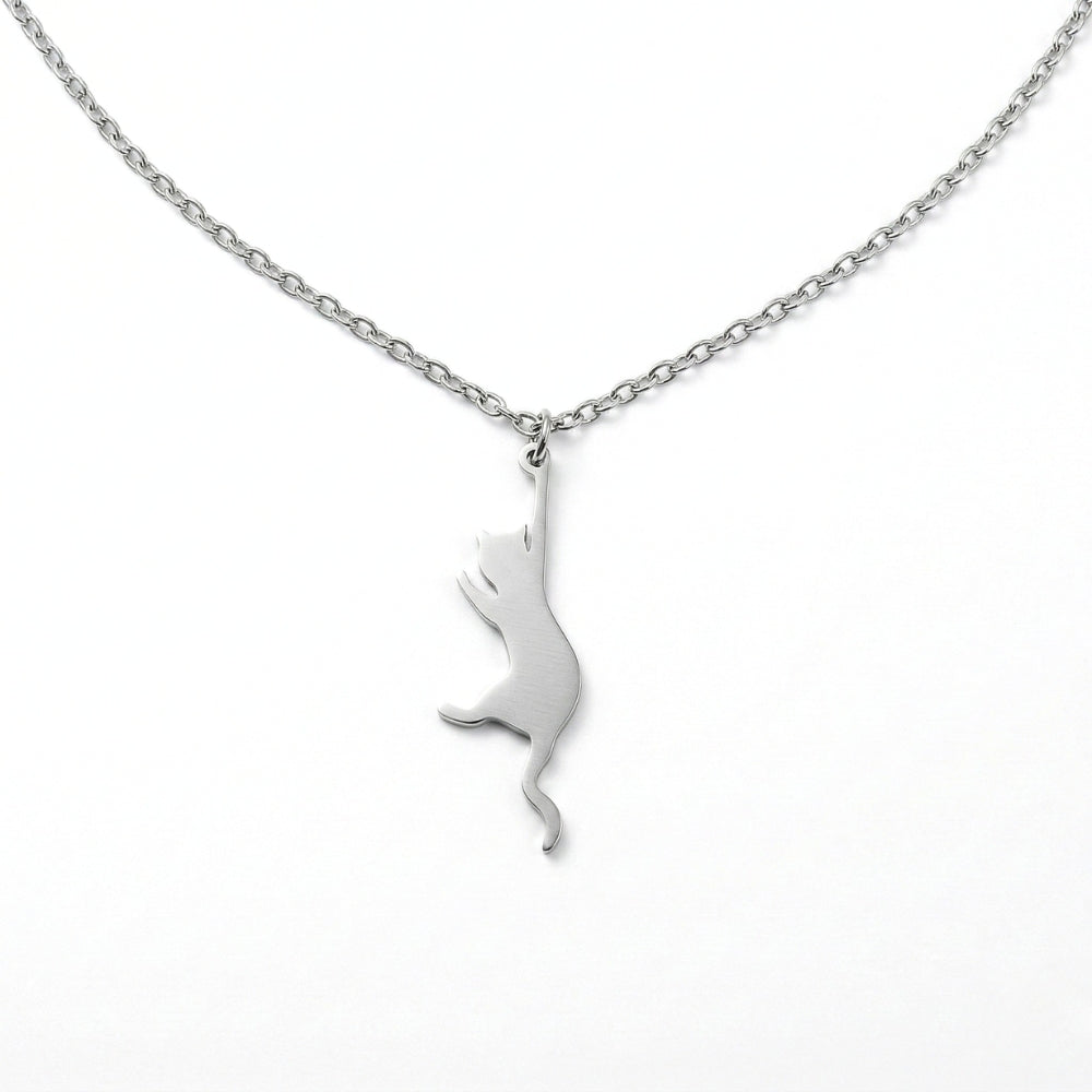 Hang In There Kitty Pendant | Necklace