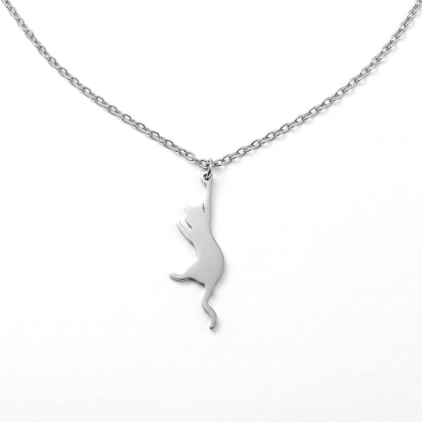Hang In There Kitty Pendant | Necklace