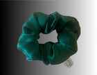 Silk Hair Scrunchy Dark Green