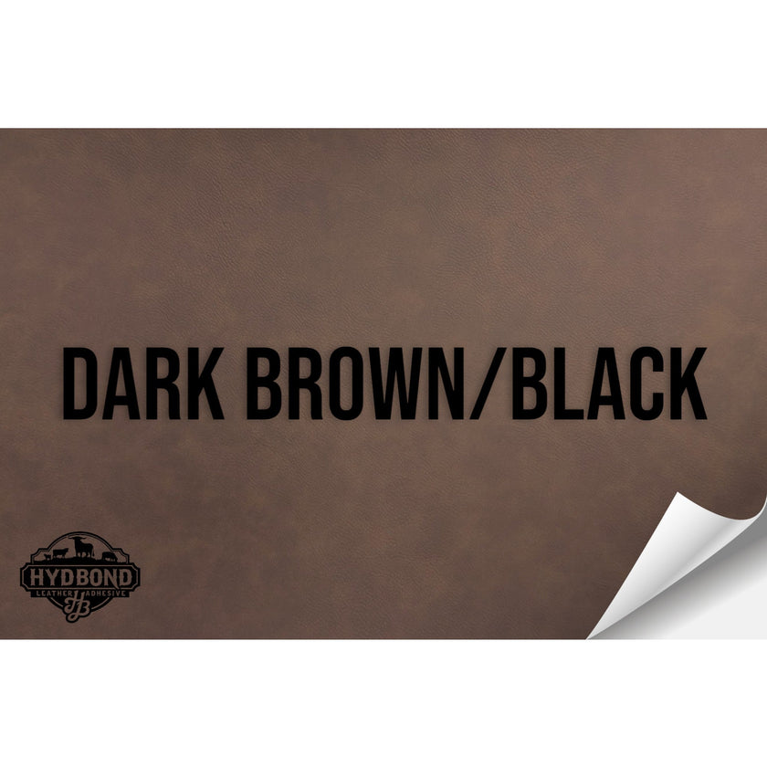 DARK BROWN/BLACK WITH ADHESIVE HYDBOND LEATHERETTE SHEET (12