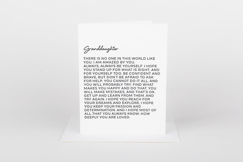 Dear Granddaughter