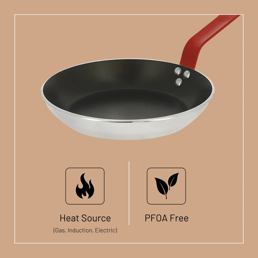 Debuyer - Choc, Frypan Round Non-Stick 28cm Red Handle
