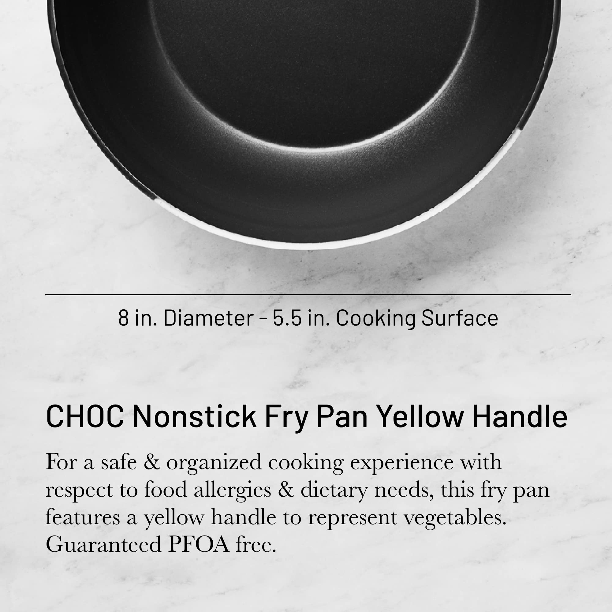 Debuyer - Choc, Frypan Round Non-stick 32cm Yellow Handle