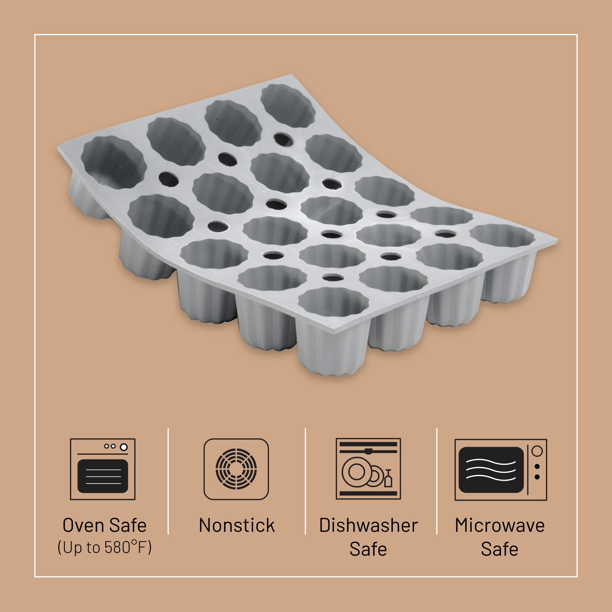 Debuyer - Elastomoule Bordelais Mini Silicone Mold 20