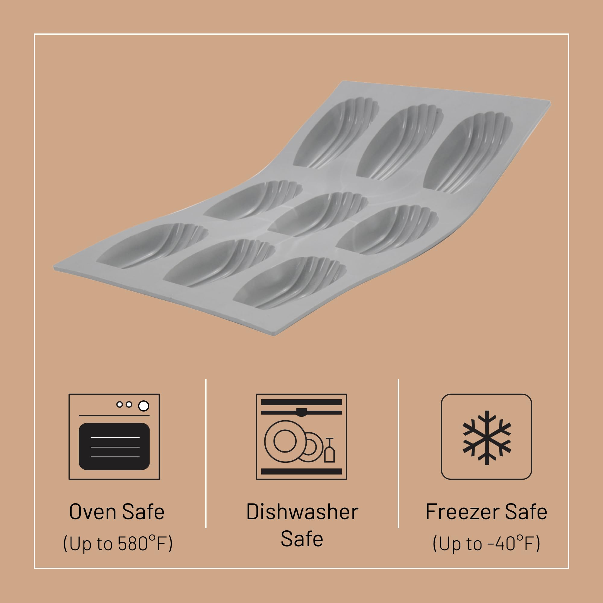 Debuyer - Elastomoule Madeleines Silicone Mold 8
