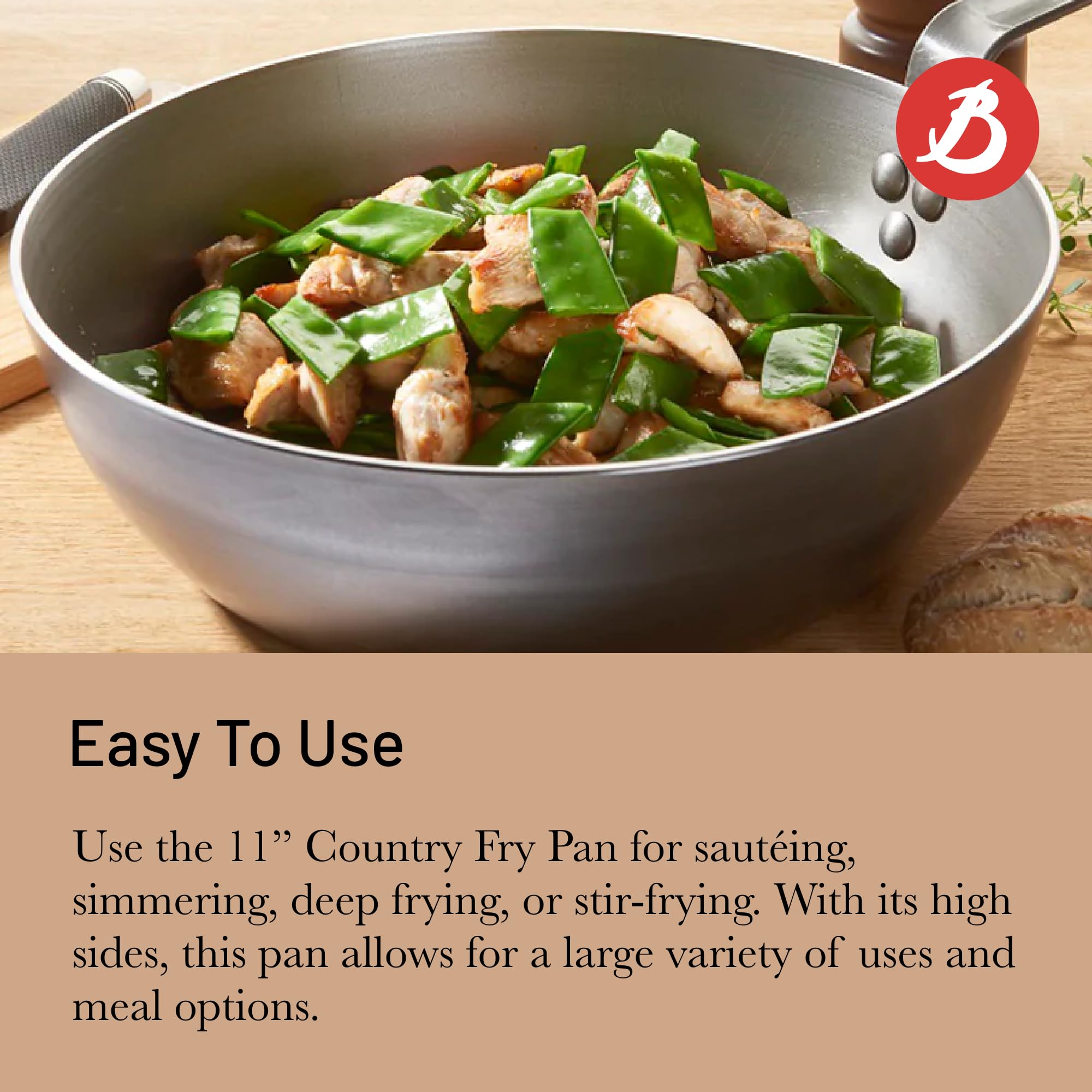 Debuyer - Mineral B Element, Country Frypan 28cm