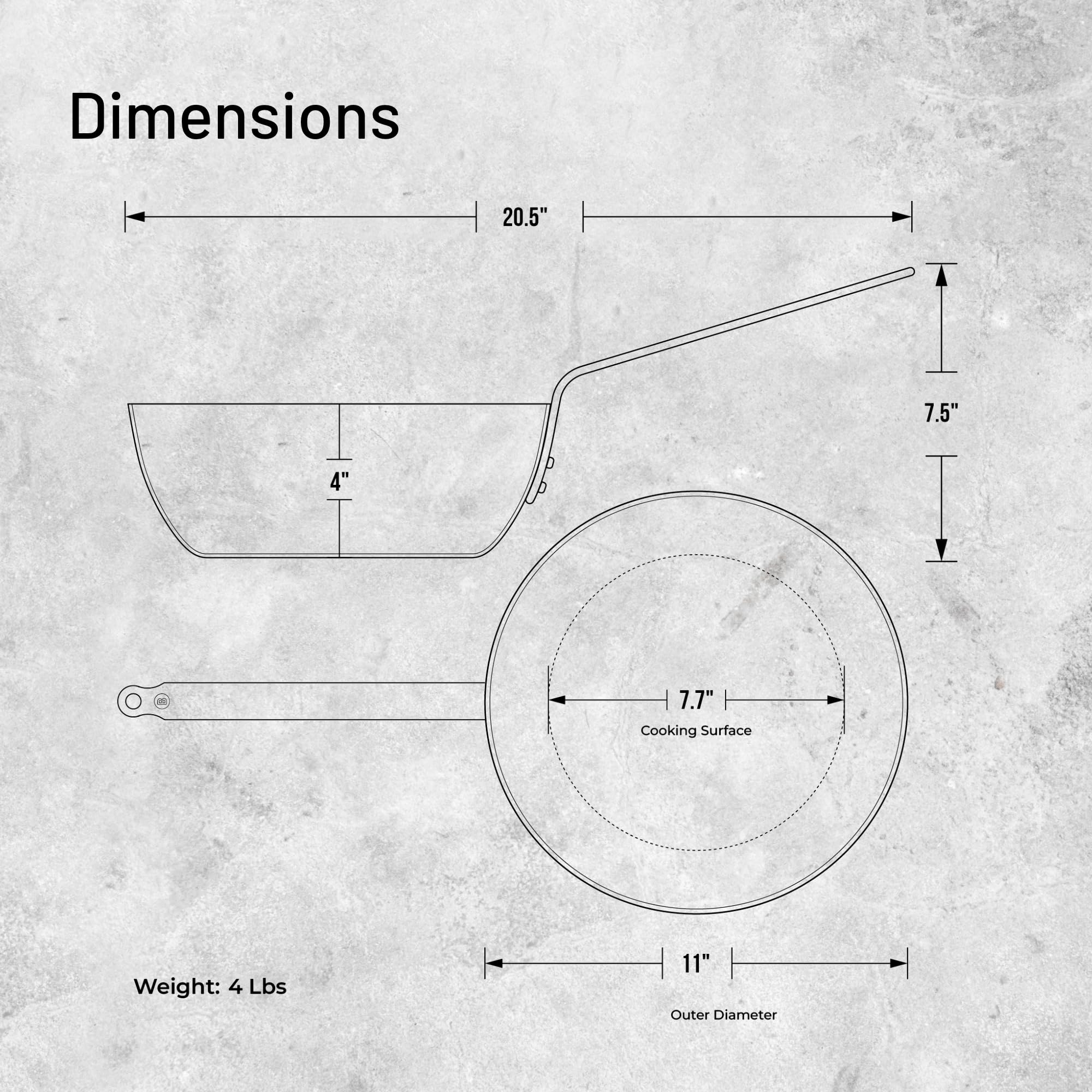 Debuyer - Mineral B Element, Country Frypan 28cm