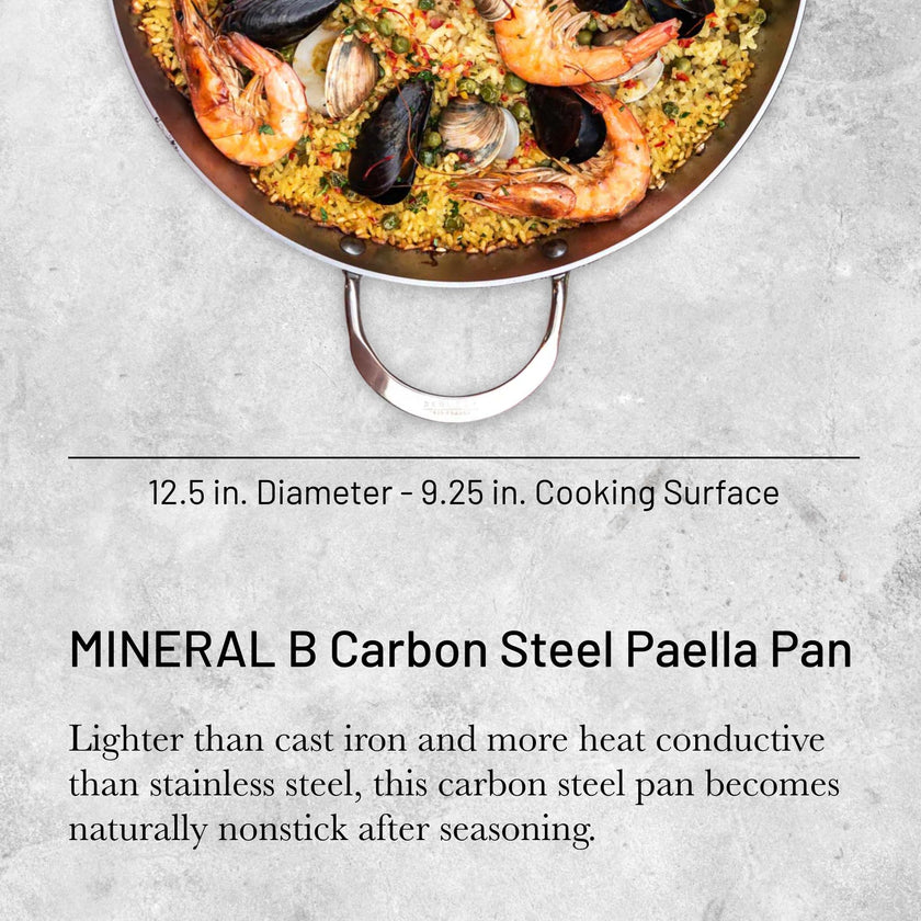 Debuyer - Mineral B, Paella Pan 32cm 2 Handles