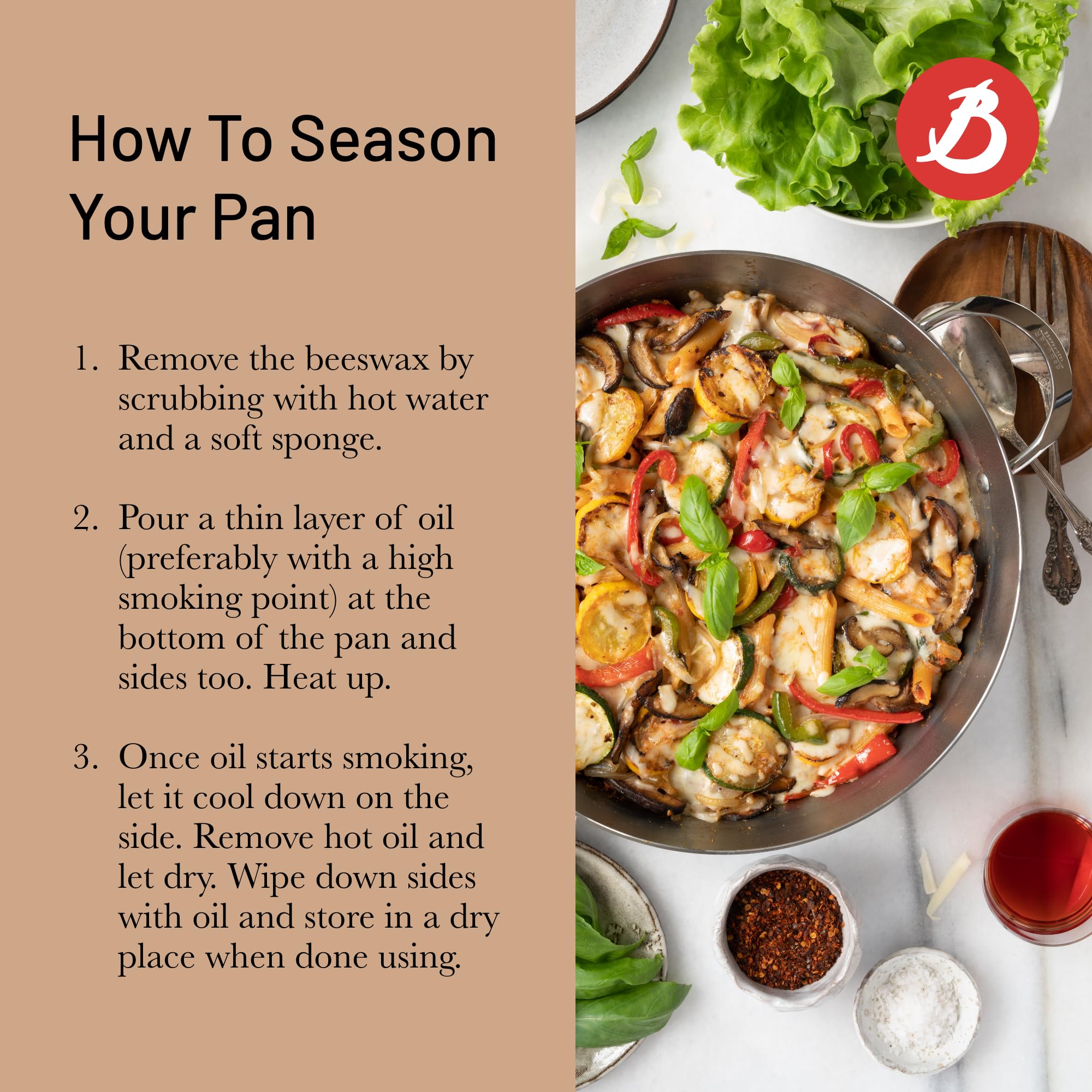 Debuyer - Mineral B, Paella Pan 32cm 2 Handles