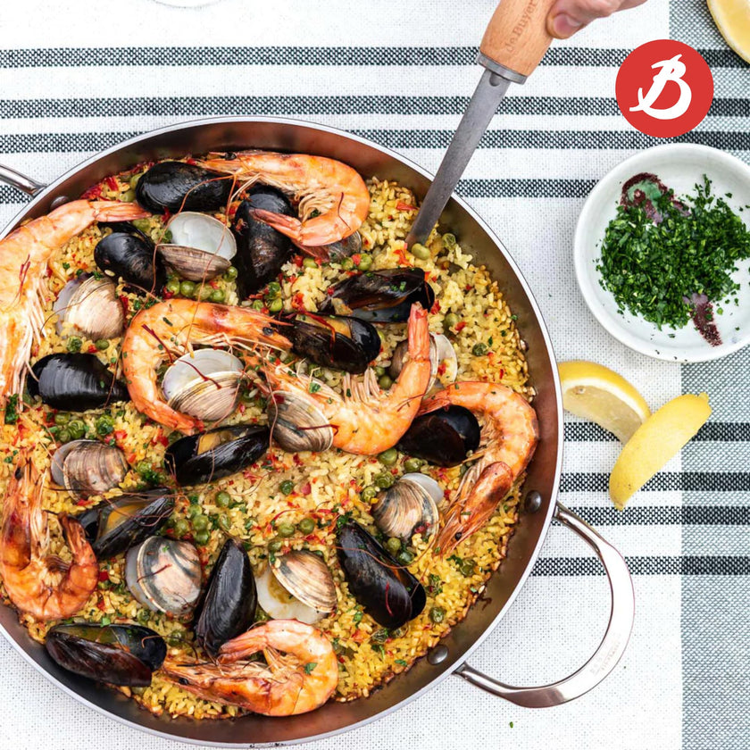 Debuyer - Mineral B, Paella Pan 32cm 2 Handles
