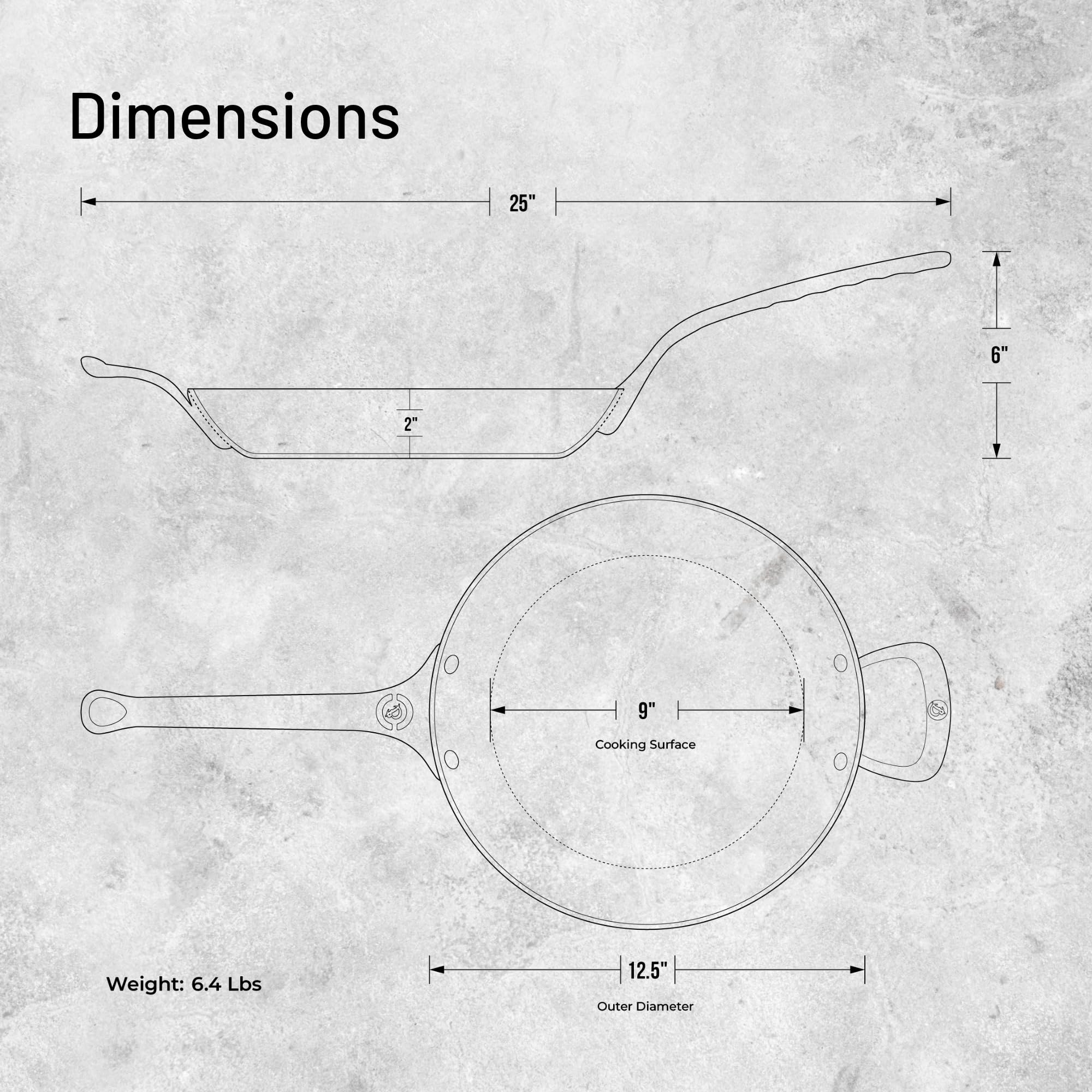 Poêle en acier Debuyer - Mineral B Pro, diamètre 32 cm