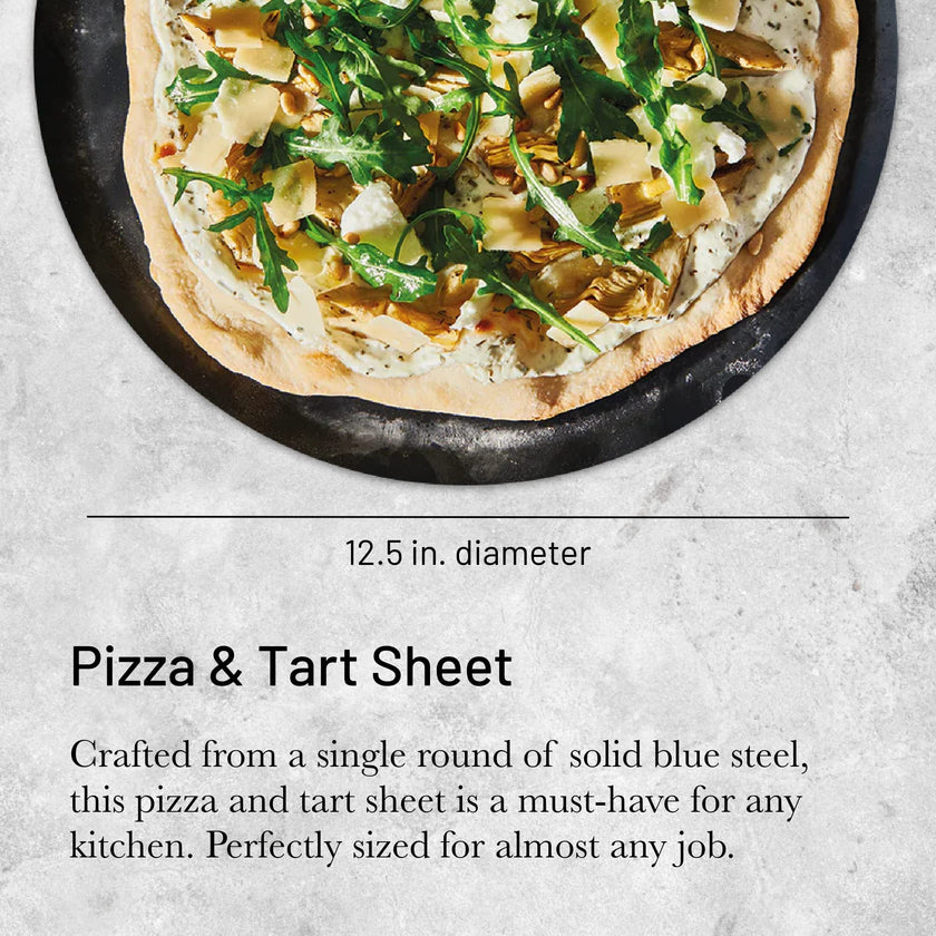 Debuyer - Pizza Tray Round, Heavy Blue Steel, 32cm