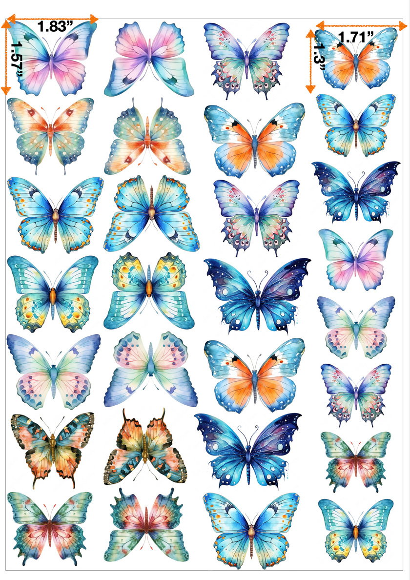Edible Butterflies Cake Decorations
