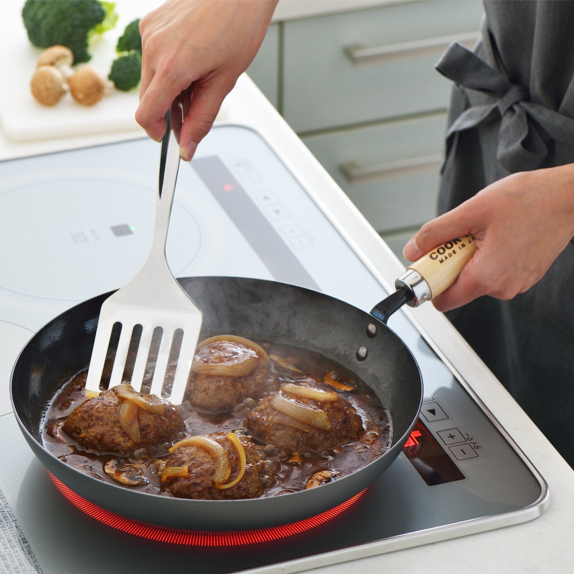 Yoshikawa Cook-Pal Ren Japanese Deep Fry Pan 28cm Carbon Steel | Japan