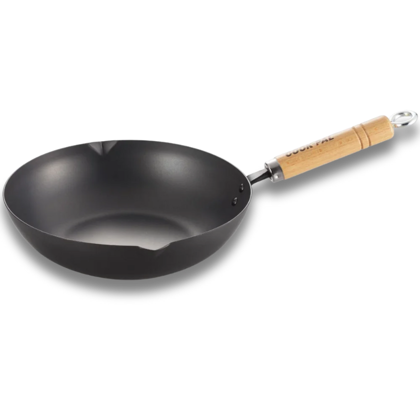 Yoshikawa Cook-Pal Ren Deep Frying Pan 28cm– Nitrided Carbon Steel, Made in Japan
