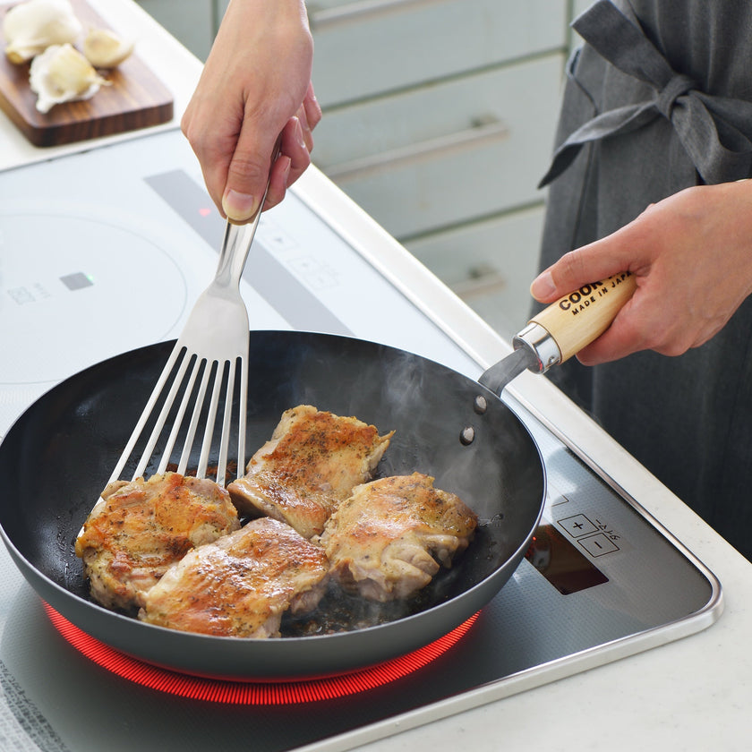 Yoshikawa Cook-Pal Ren Japanese Deep Fry Pan 28cm Carbon Steel | Japan
