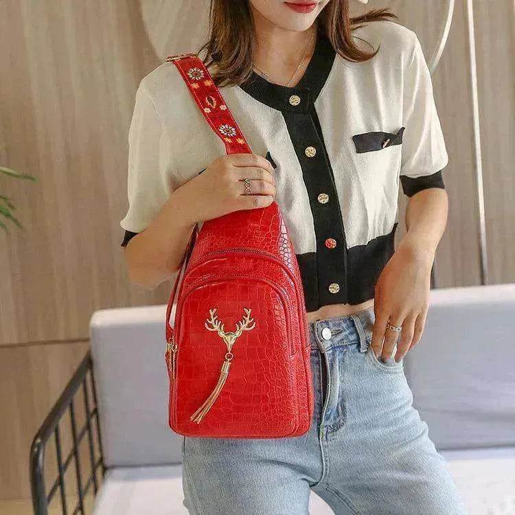 Deer Tassel Design Crossbody Bag For Women