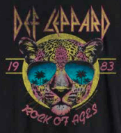 Def Leppard Vintage Rock of Ages Sunglasses T-Shirt