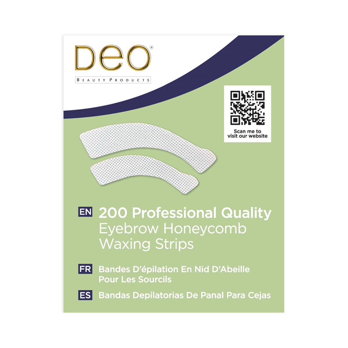 Strips de cire pour sourcils en nid d'abeille Deo (200 strips)