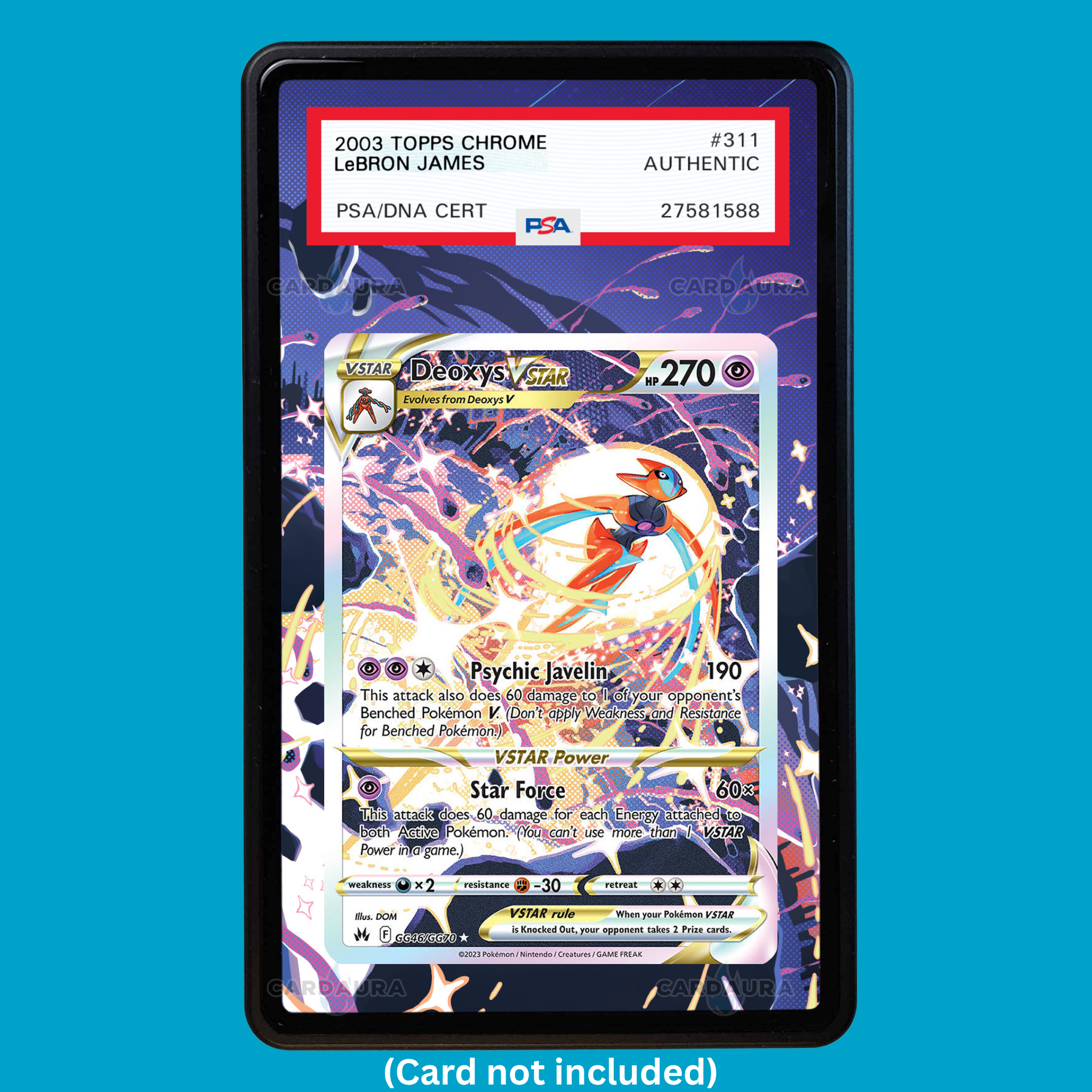 Deoxys VSTAR GG46/GG70 Crown Zenith (Graded) Display Case
