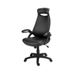Chaise de bureau en simili-cuir noir - Monarch (I7276)