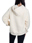 Montreal Canadians Ladies Sherpa Hoodie with Premium Chenille Logo