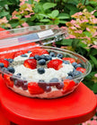 Bol DiamondBowl transparent avec couvercle – 3 formats empilables de 24 à 48 oz