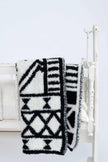 Black & White Diamond Tile Toddler Blanket
