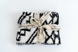 Black & White Diamond Tile Lovey Baby Blanket