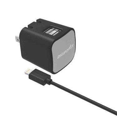 Digipower - Wall Charger 24ampinstaSense 2P with 5ft Lightning