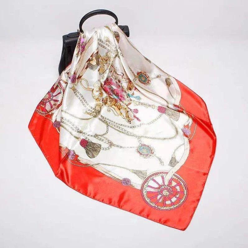 Digital Printed Square Silk Scarf