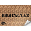 DIGITAL CAMO/BLACK WITH ADHESIVE HYDBOND LEATHERETTE SHEET (12