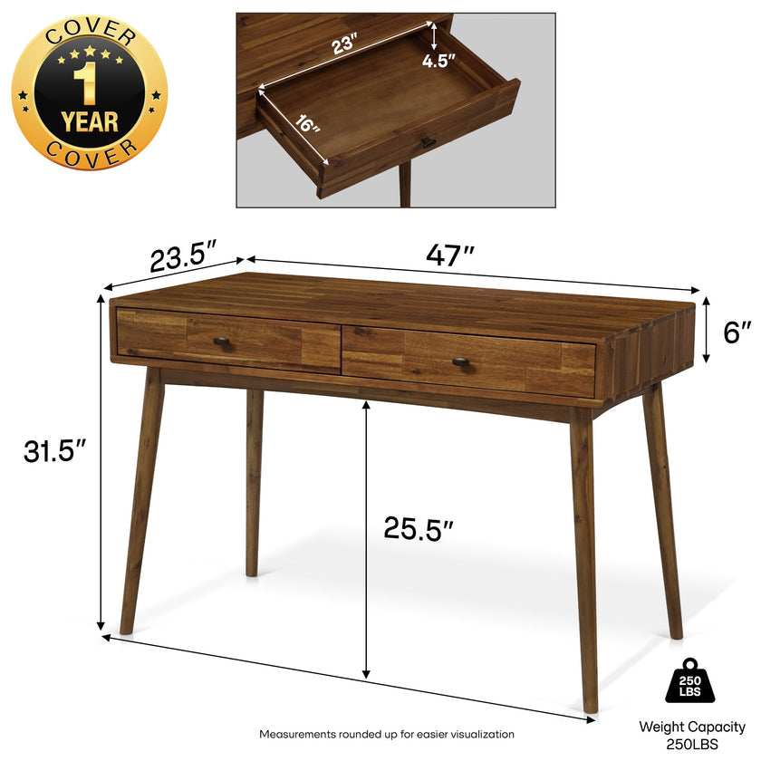 Lagom 48 Inches Solid Wood Desk