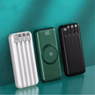TUTT 30,000mAh Wireless Portable Charger Power Bank with Built-in 4 Cable, 6 Outputs & 3 Inputs Fast Charging External Power USB-C Battery Pack, LED Display